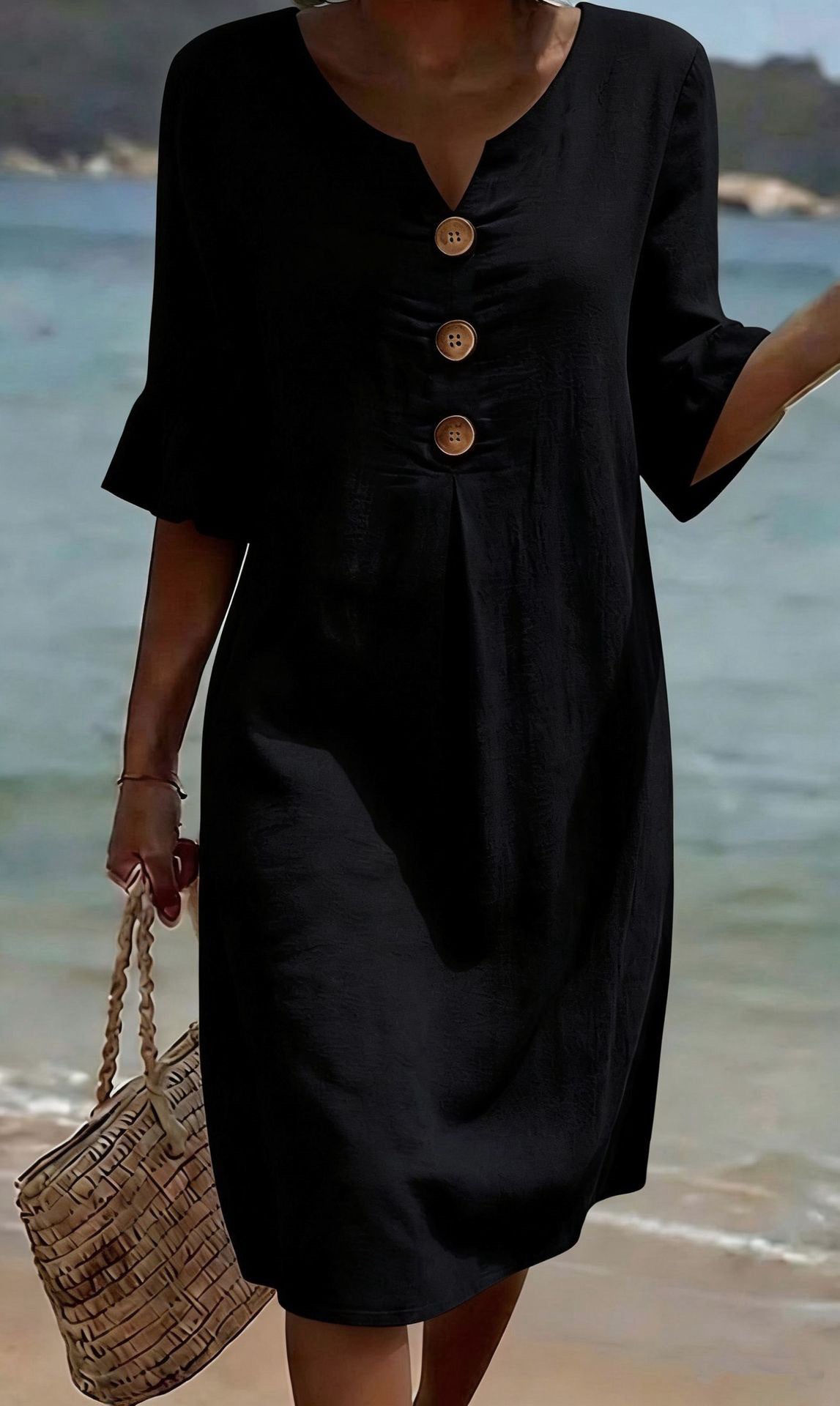 Elegance Casual Cotton Linen Dress