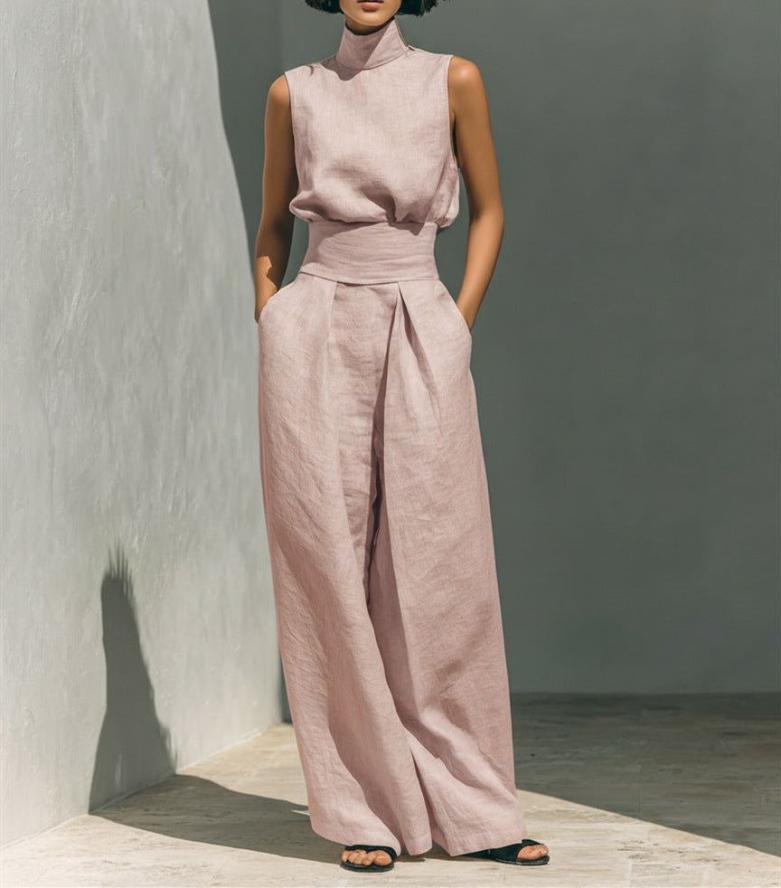 Vest-Style Women's Top and Pants Set