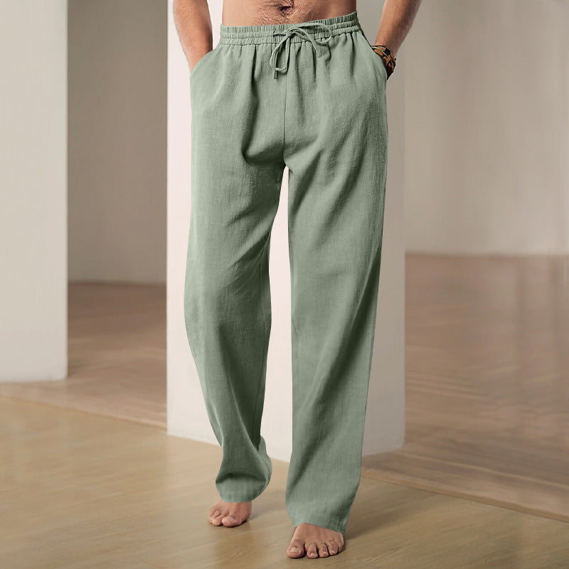 Men's Breathable Pure Linen Trousers