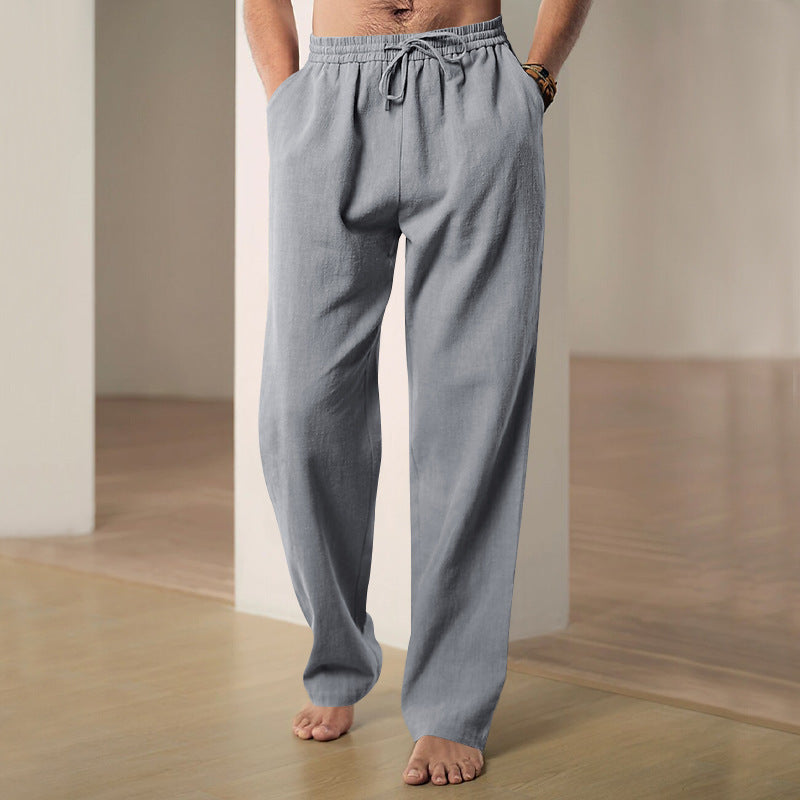 Men's Breathable Pure Linen Trousers
