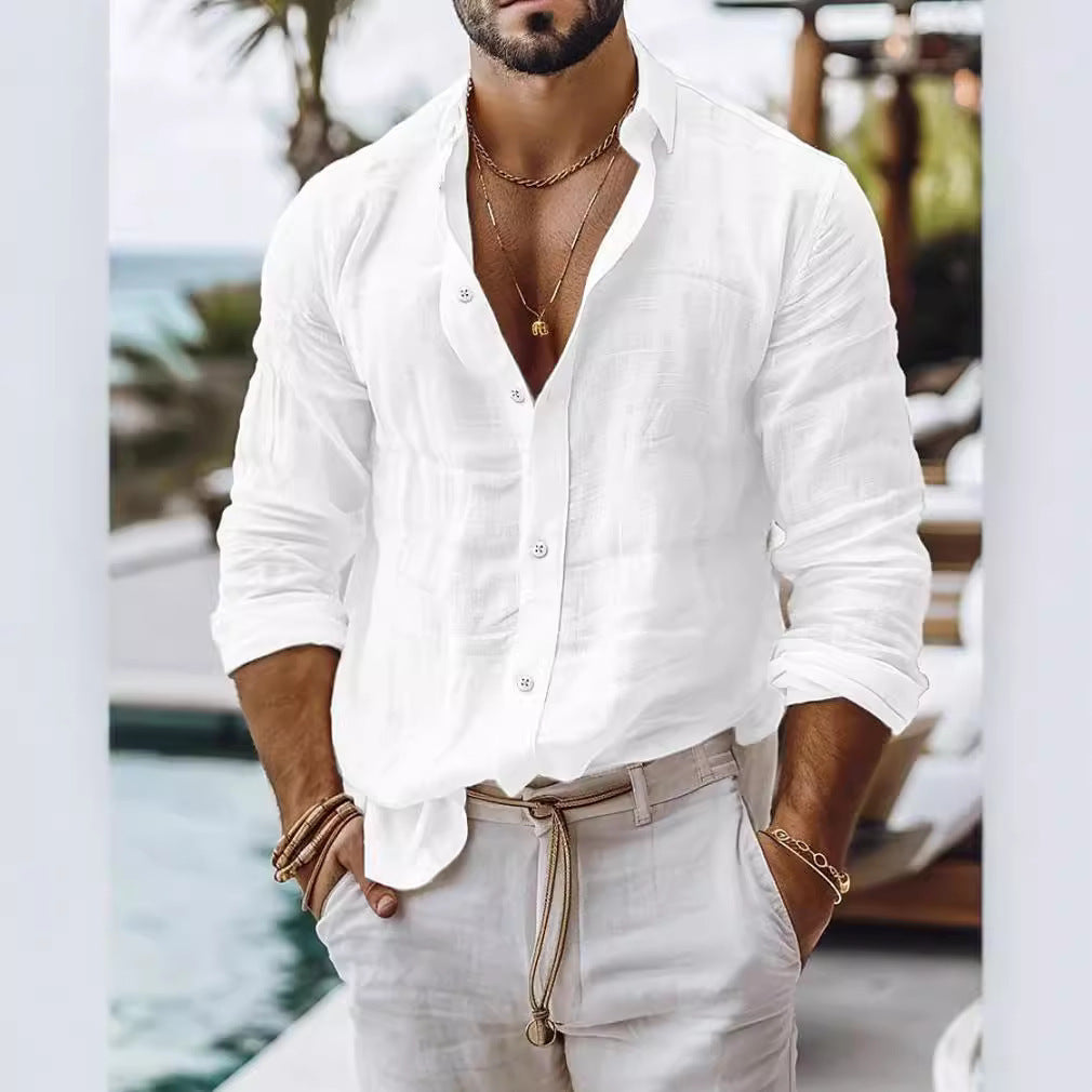 Easy Care cotton-linen shirt
