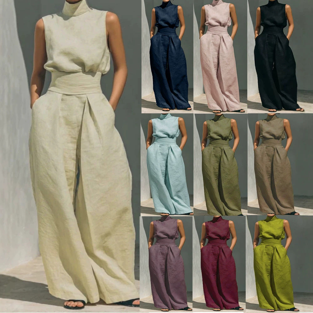 Vest-Style Women's Top and Pants Set