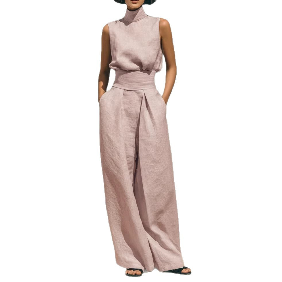 Vest-Style Women's Top and Pants Set