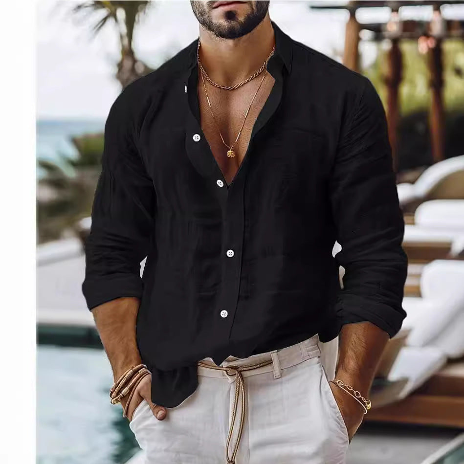 Easy Care cotton-linen shirt