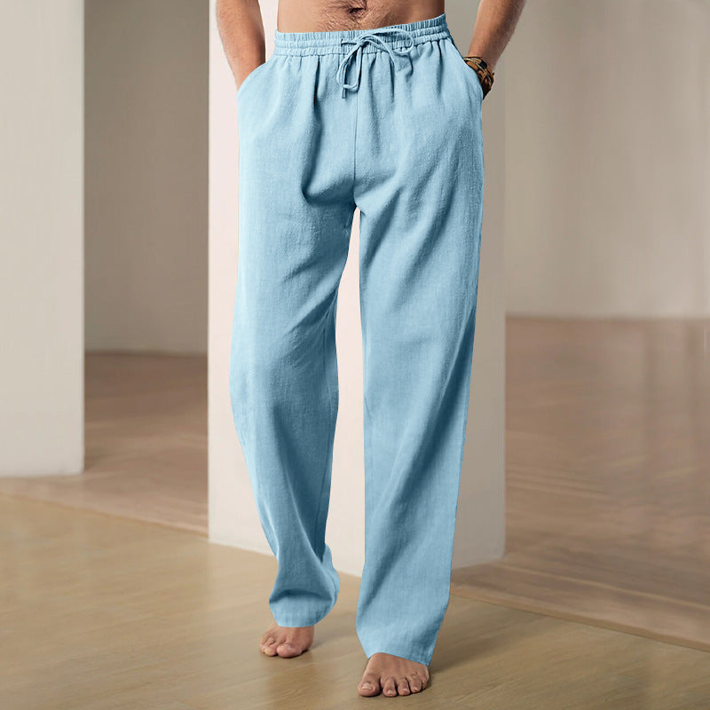 Men's Breathable Pure Linen Trousers